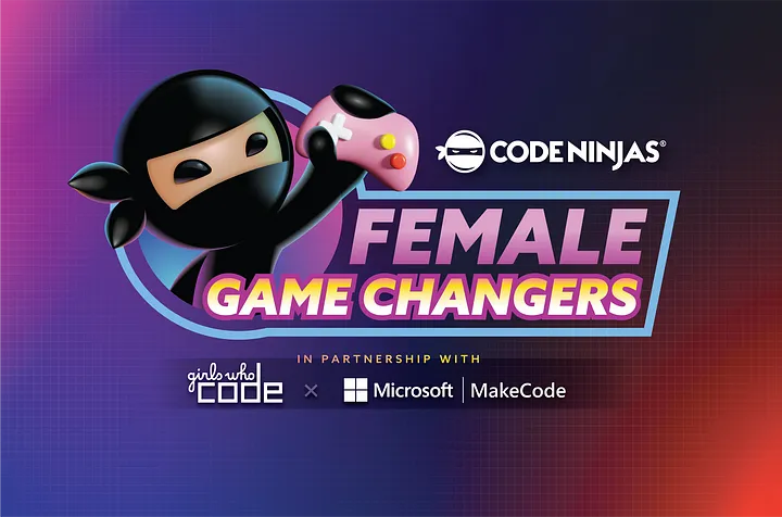 logo for female game changers coding game jam