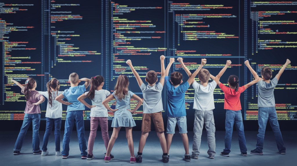 kids taking on the challenge of learning to code and overcoming frustration