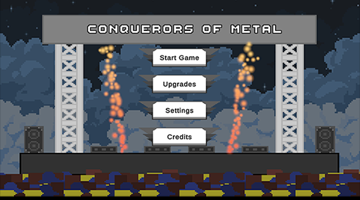 opening screen for unity game conquerors of metal