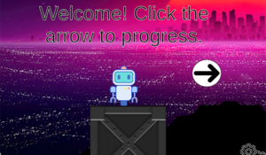 splash screen for robot rock game made in unity
